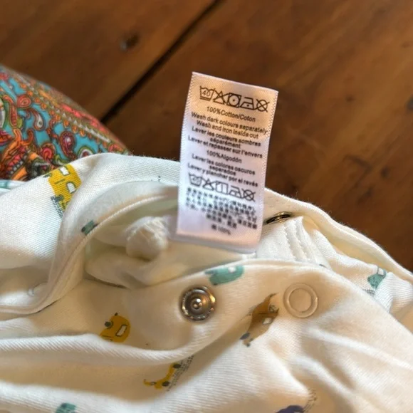 Like New Mamas & Papas Snap Close Automobile Onesie Footie